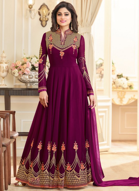 Semistitched Partywear Anarkali Gown