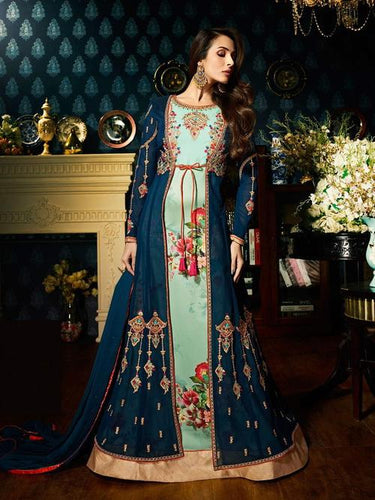 Semistitched Partywear Anarkali Gown