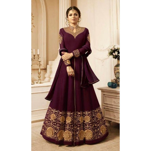 Semistitched Partywear Anarkali Gown