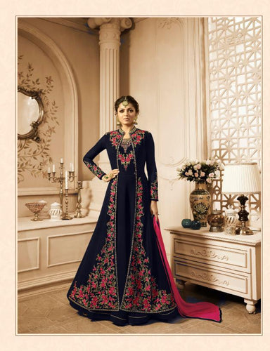 Semistitched Partywear Anarkali Gown