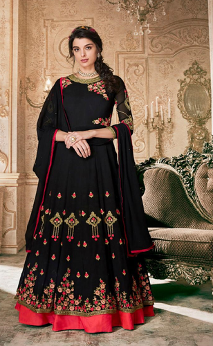 Semistitched Partywear Anarkali Gown