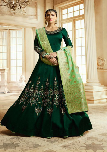 Semistitched Partywear Anarkali Gown