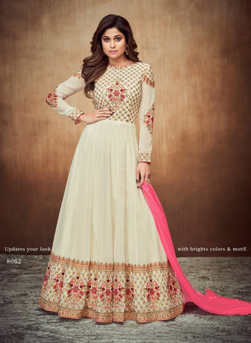 Semistitched Partywear Anarkali Gown