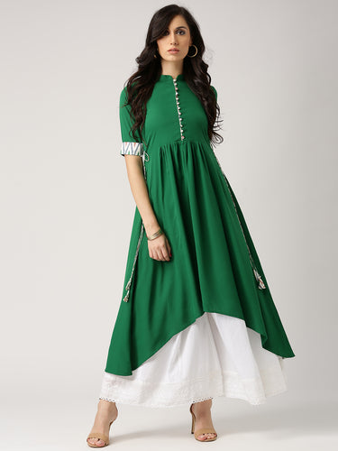 Green Anarkali Kurti